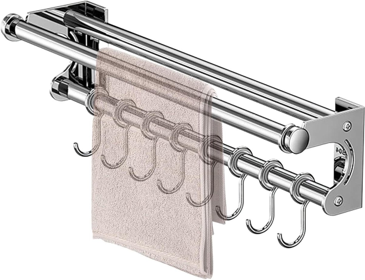Keukengerei Houder - Wandrek Keuken - Keuken Organiseren - Roestvrij Staal - 40 cm - Zilver