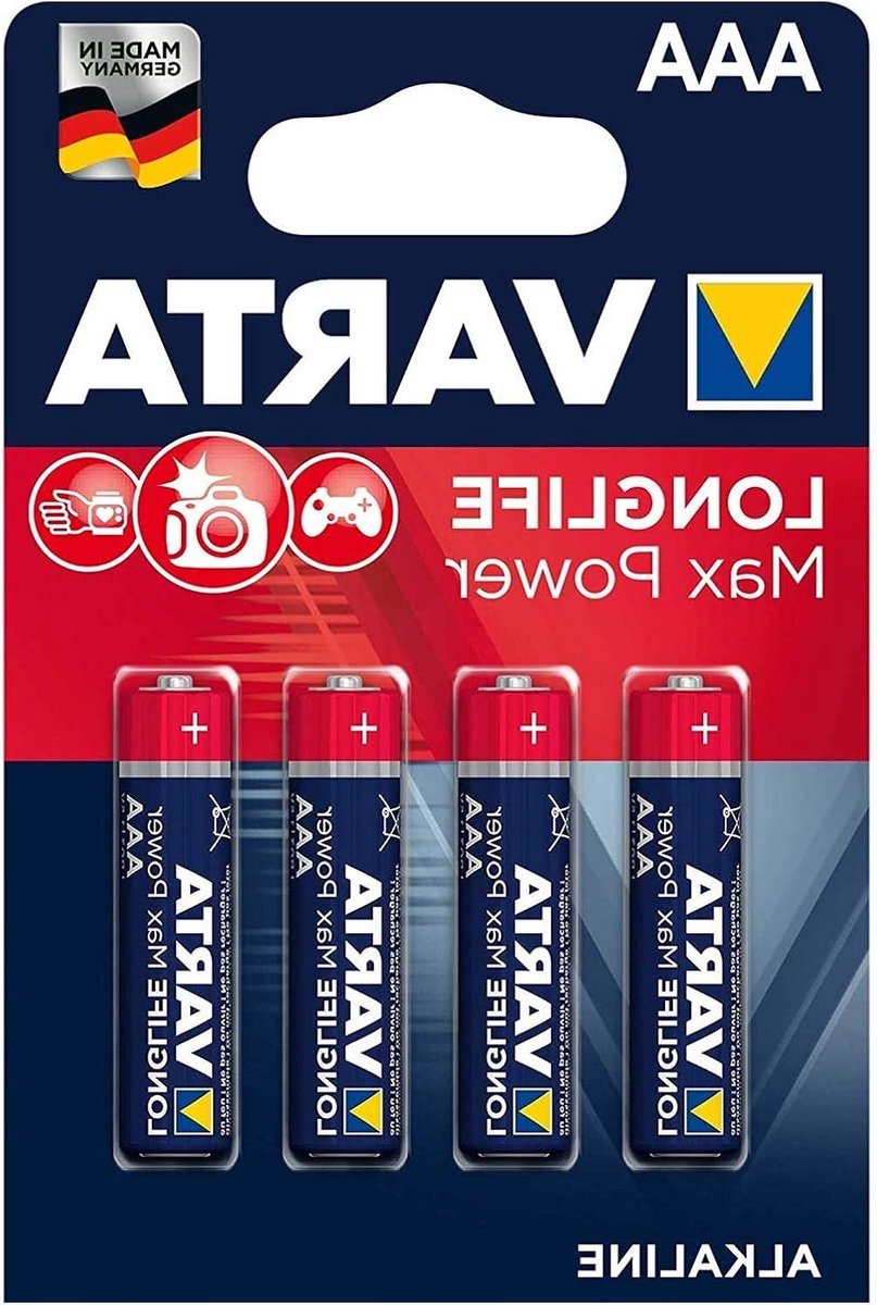 Alkaline Batterij - Micro AAA - Apparaten Voeden - Langdurige Energie - 4 Stuks - Zilver