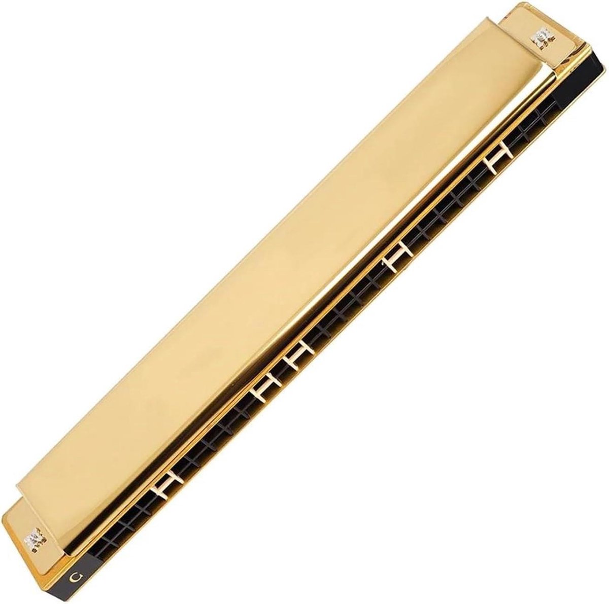 Mondharmonica - Muziekinstrument - Muziek Maken - Gestroomlijnd Ontwerp - 28 Gaats - Goud