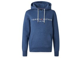Tommy Hilfiger - Heren Hoodies Logo Hoodie - Blauw - Maat XL