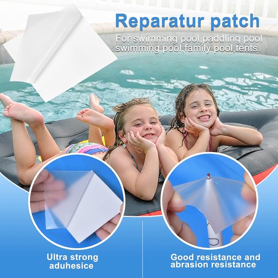 Transparante Reparatie Stikkers - Reparatielap Folie Tape - Opblaasbare Artikelen Repareren - Zelfklevend Waterdicht - 7 x 7 cm - Doorzichtig — afbeelding 4