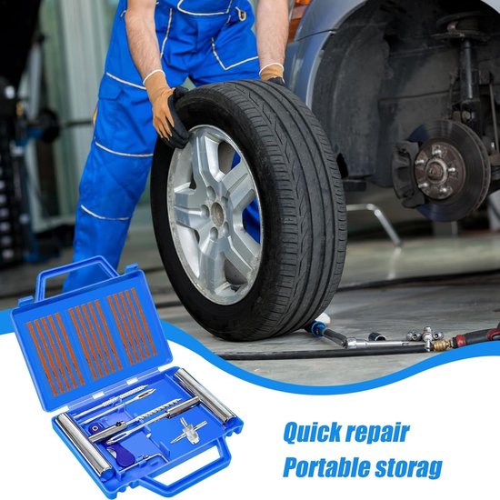 Banden reparatieset - Lekke banden tool - Snelle banden reparatie - Heavy duty metaal - 17 cm zaag - Blauw — afbeelding 3