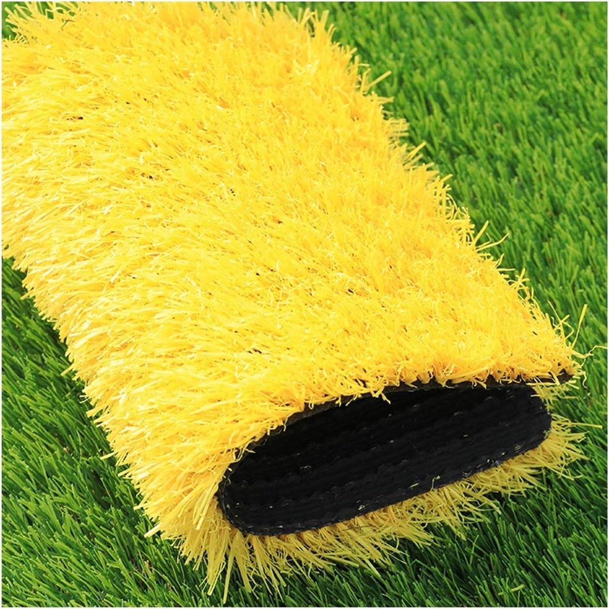 Kunstgras Gazon Tapijt - Synthetisch Gras Tapijt - Tuin Decoratie - Onderhoudsvrij Drainage - 50 x 149 cm - Geel