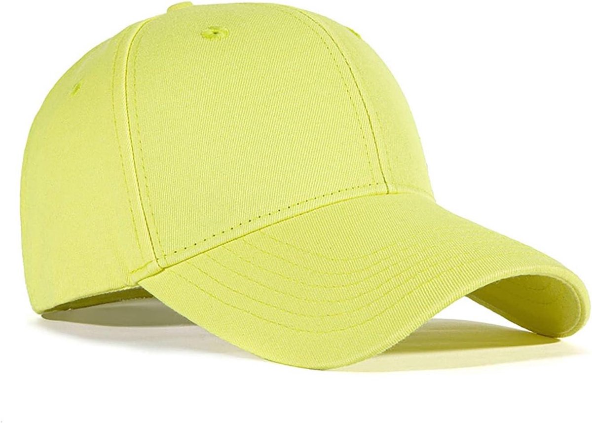 Baseball Cap - Pet Hoofddeksel - Outdoor Activiteiten - Klassiek Ontwerp - One Size - Geel