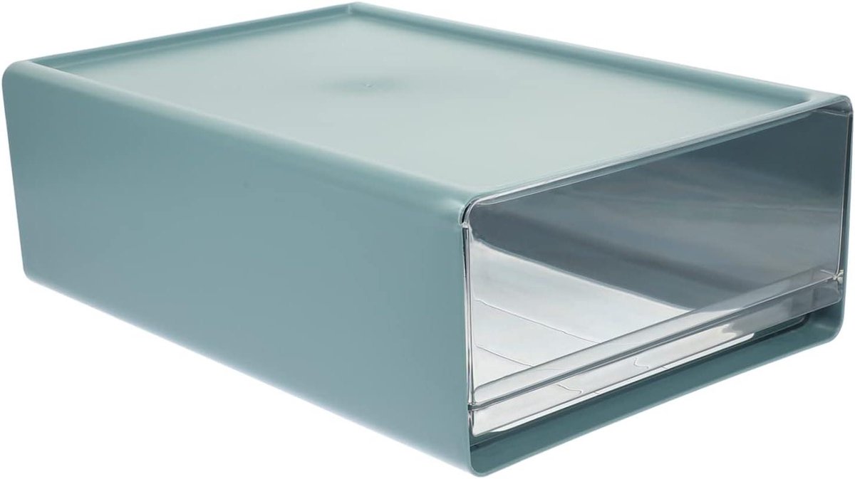 Opbergdoos met Raam - Lade Organizer - Thuisgebruik - Stapelbaar Ontwerp - 24x17x8.8CM - Blauw