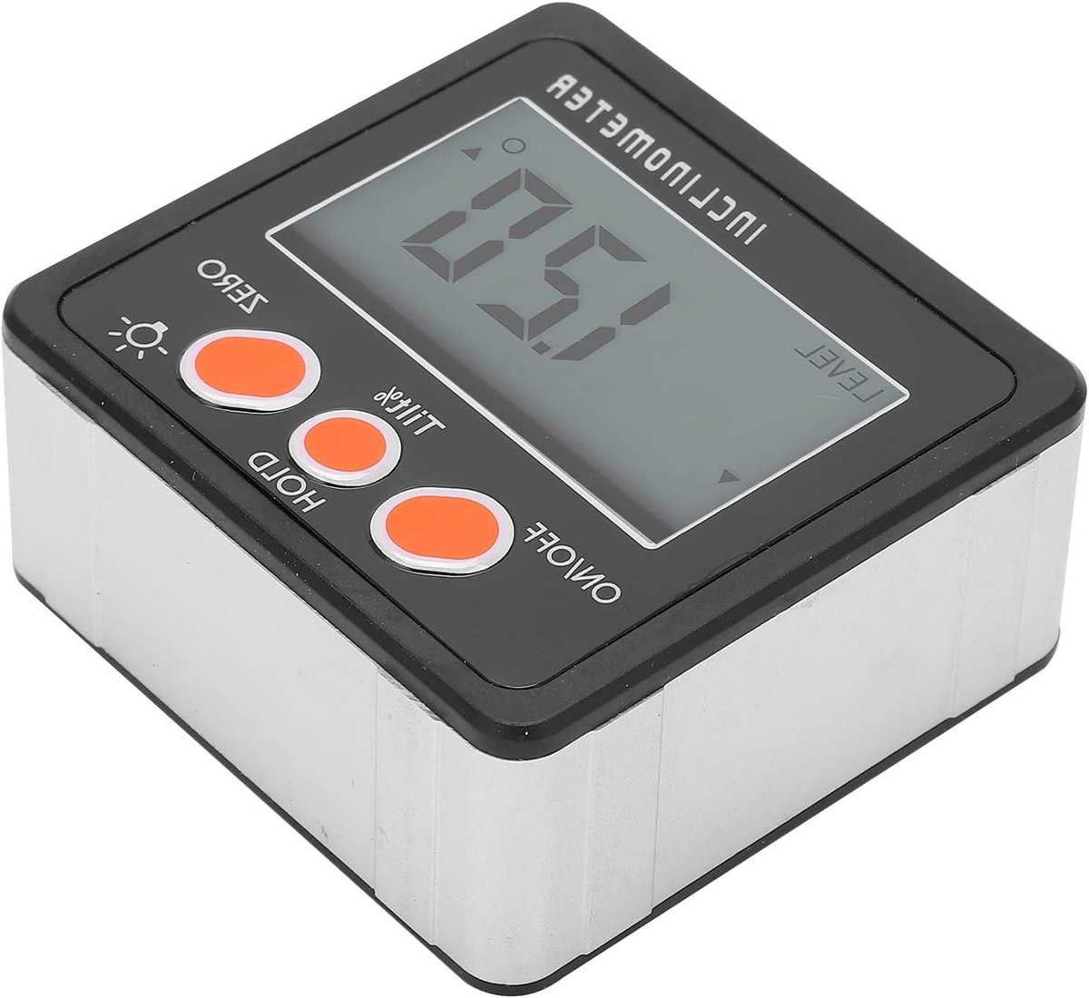 Digitale Waterpas - Hoekmeter Inclinometer - Precisie Meten - Ingebouwde Magneet - 4x90° - Grijs