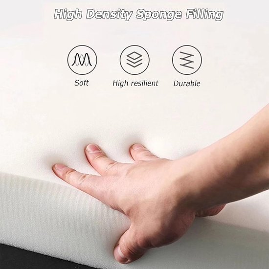 Opvouwbare Matras - Vloermatras Gastenbed - Logeren en Reizen - Machinewasbare Hoes - 200 x 90 x 10 cm - Grijs — afbeelding 2