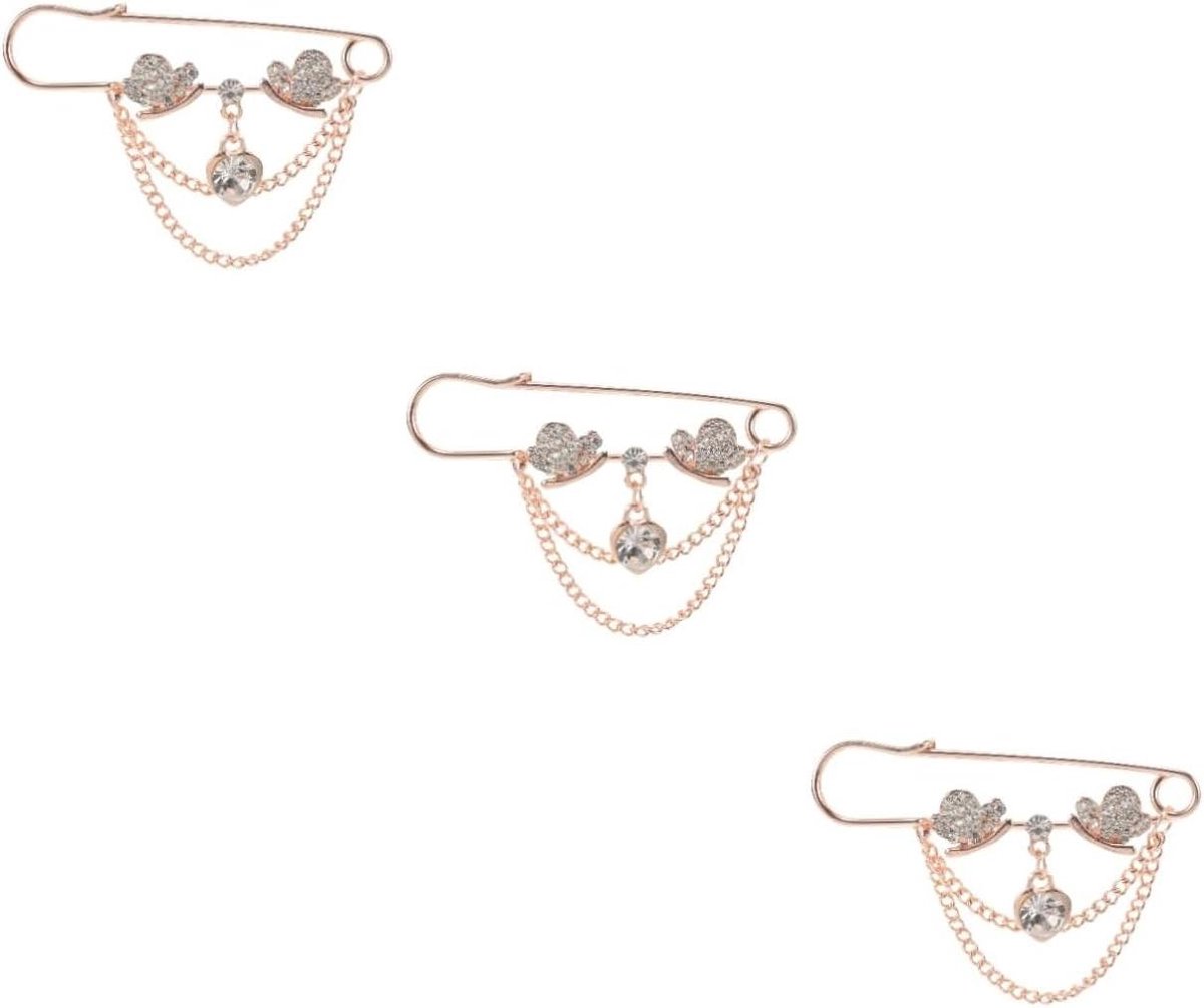 Broche Set - Kleding Clips - Kleding Verfraaien - Rhinestone Versiering - 6 cm - Zilverkleurig
