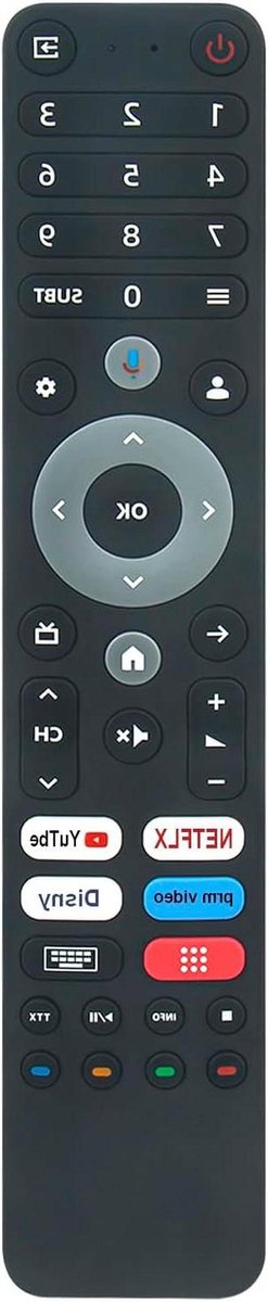 Afstandsbediening Televisie - Universele Remote - TV Bediening - Directe Werking - 14.5 x 4.5 x 1 cm - Zwart