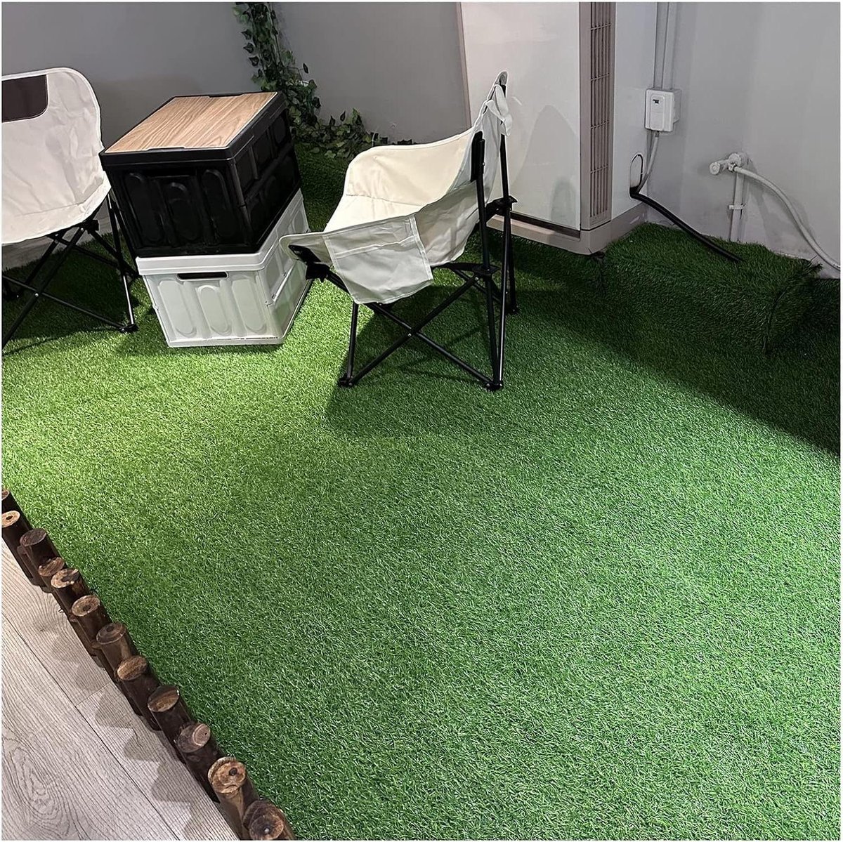 Kunstgras Tapijt - Nepgras Gazonmat - Buiten Decoratie - UV- en Weerbestendig - 100x400 cm - Groen