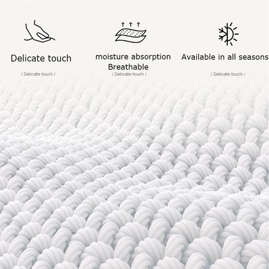 Vloermatras - Japanse futon Slaapmat - Comfortabel slapen - Oprolbaar en opvouwbaar - 90x200cm - Wit — afbeelding 2