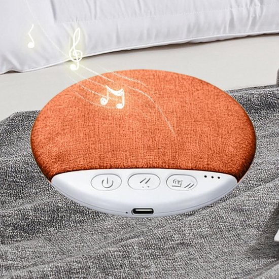 Kussenluidspreker - Botgeleiding speaker - Rustig Slapen - Geluid zonder overlast - 96x96x11 cm - Oranje — afbeelding 5
