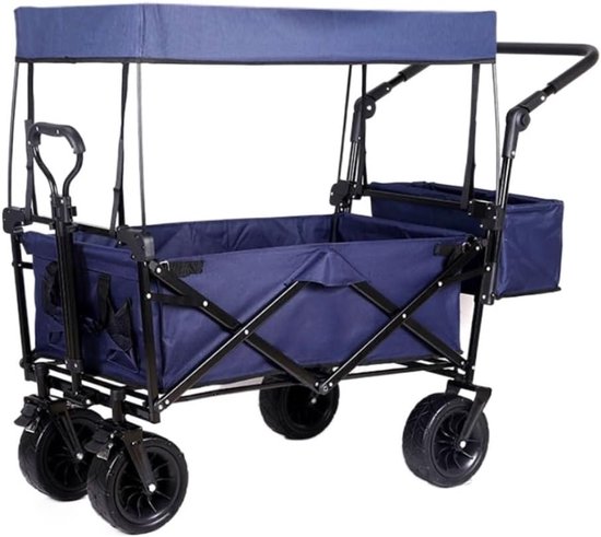 Bolderkar Strandwagen - Opvouwbare Trolley - Spullen Vervoeren - Groot Laadvermogen - 80 kg Capaciteit - A — afbeelding 3
