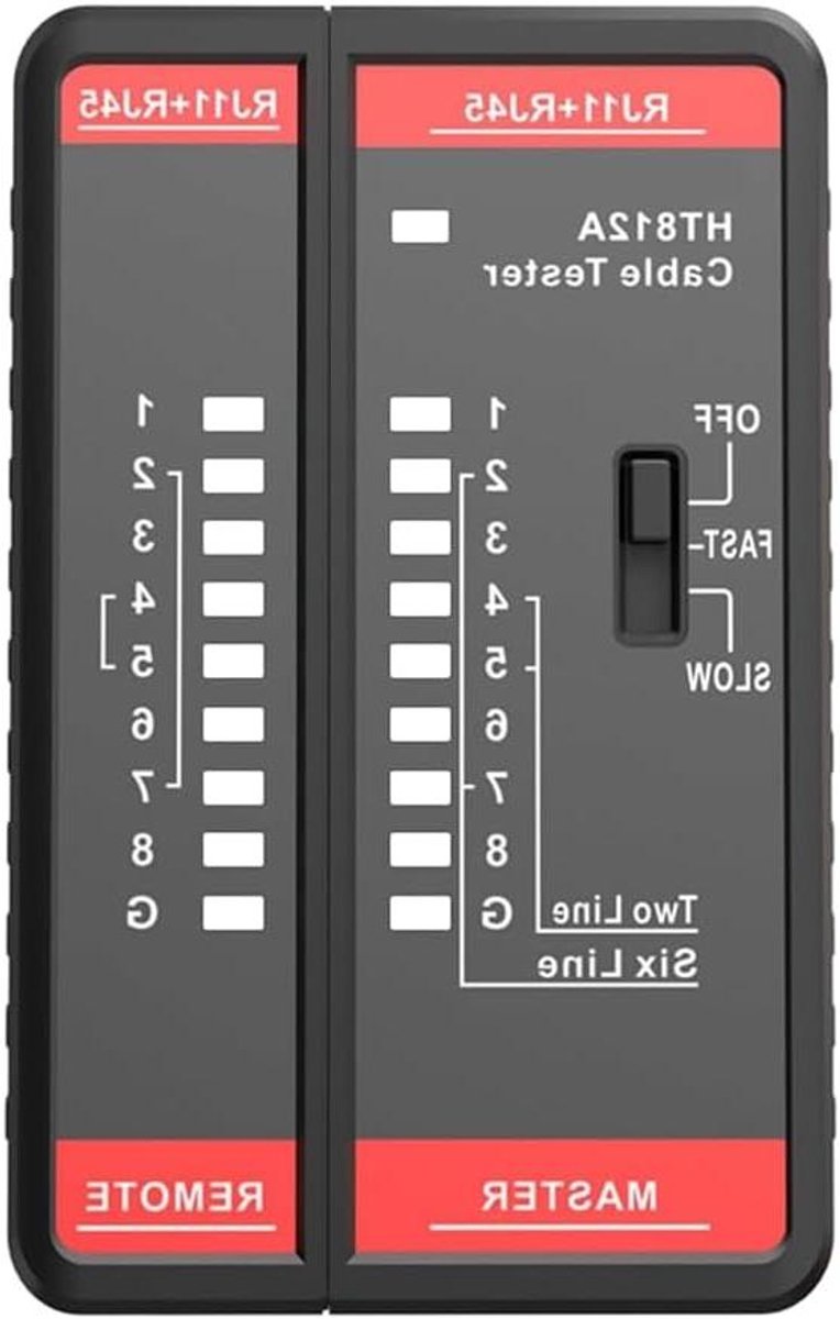 Draadtester - Kabeltester - Communicatieonderhoud - Twee Testmodi - 10 x 15 x 5 cm - Afgebeeld