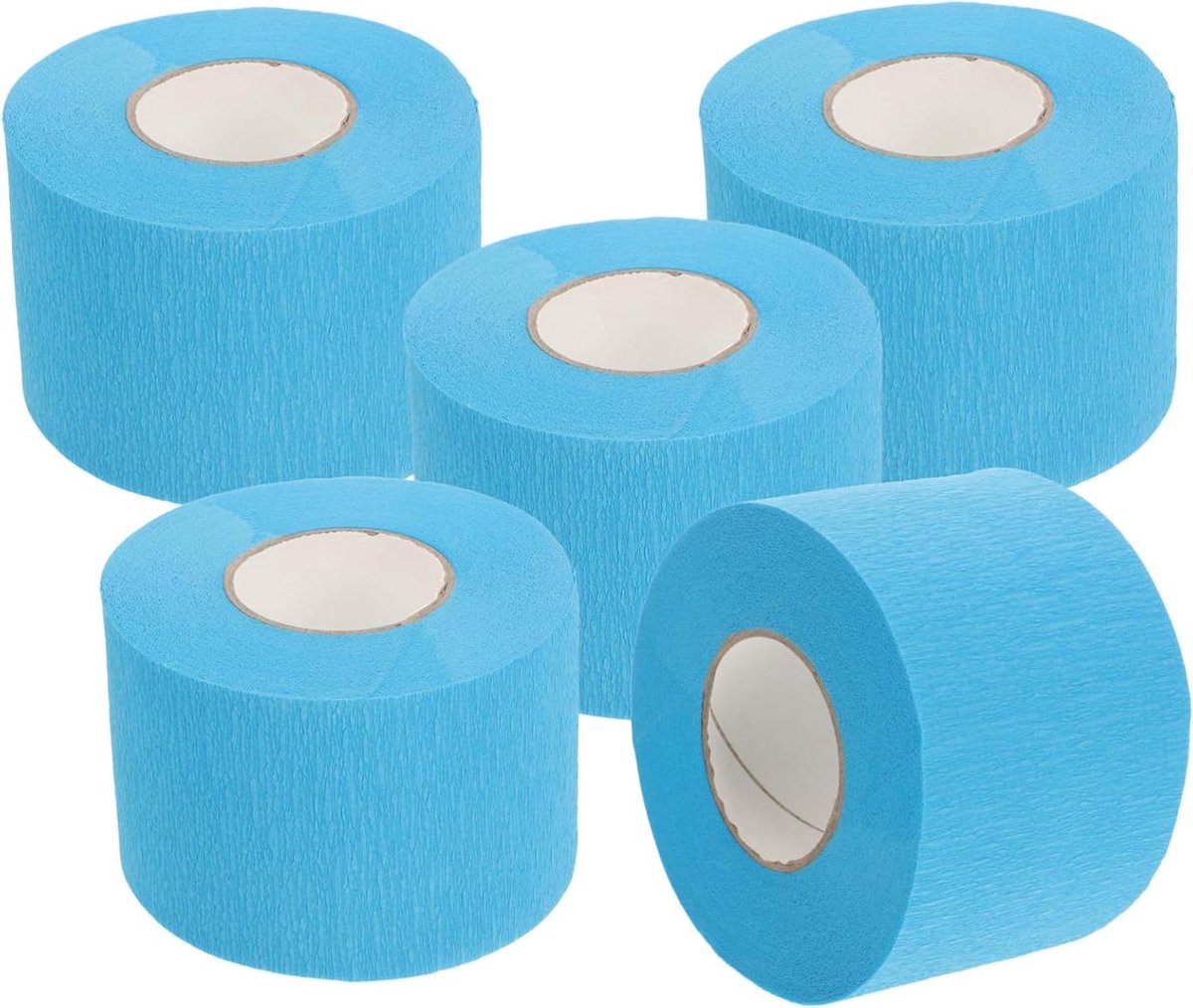 Wegwerp Nekstrips - Kapperspapier Hals - Haarstyling Beschermen - Zacht En Comfortabel - 5 Rollen - Hemelsblauw