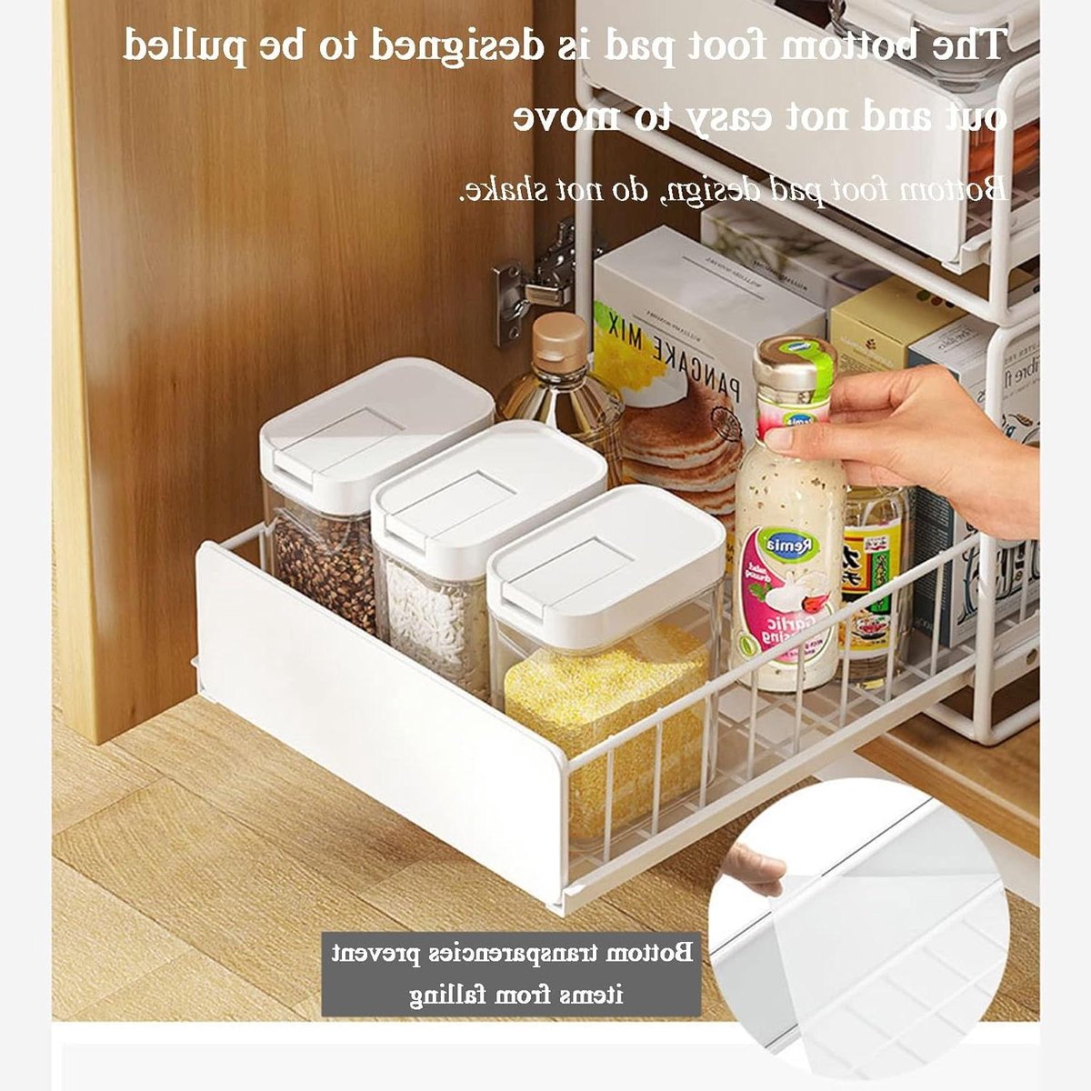 Kast Organizer - Onderbouw Lade - Keuken Opbergen - Uitschuifbaar Ontwerp - 40x30x21cm - Wit