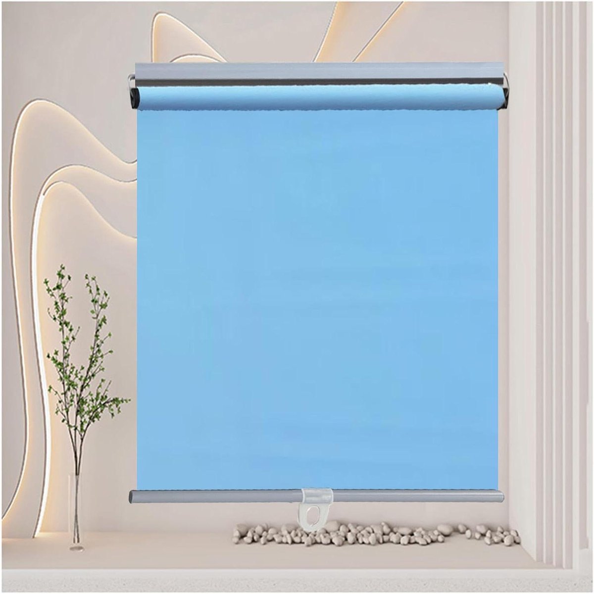 Verduisterend Rolgordijn - Zonwering Gordijn - Raam Isolatie - Zonder Boren - 120 x 180 cm