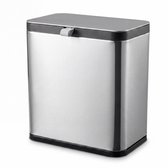 Baulk® - Afvalbakje Aanrecht – GFT Afvalbakje – Compostbakje aanrecht - Groenafval – 3L – Modern – Afsluitbaar – Zilver