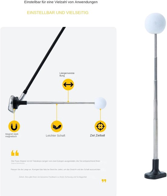 Golf Swing Trainer - Uitlijningsstaaf Oefenstang - Golfslag Verbeteren - Magnetische Feedback - Uittrekbaar - Niet gespecificeerd van GOLF — afbeelding 5