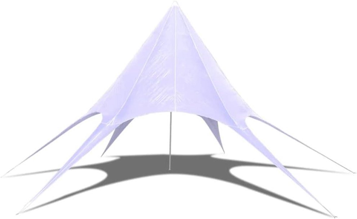 Stervormige Partytent - Tuinpaviljoen Zeshoekig - Feestelijke Bijeenkomsten - UV-bestendig Oxford-weefsel - 10 meter diameter - Wit