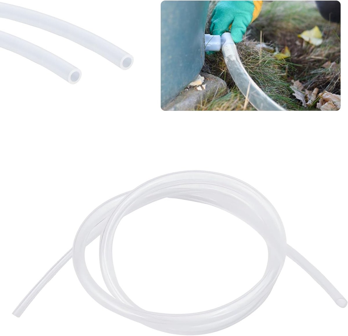 Transparante voedselveilige silicone slang - 2 meter lang - 1 mm x 2 mm - flexibel en helder - water, lucht, olie overdracht.