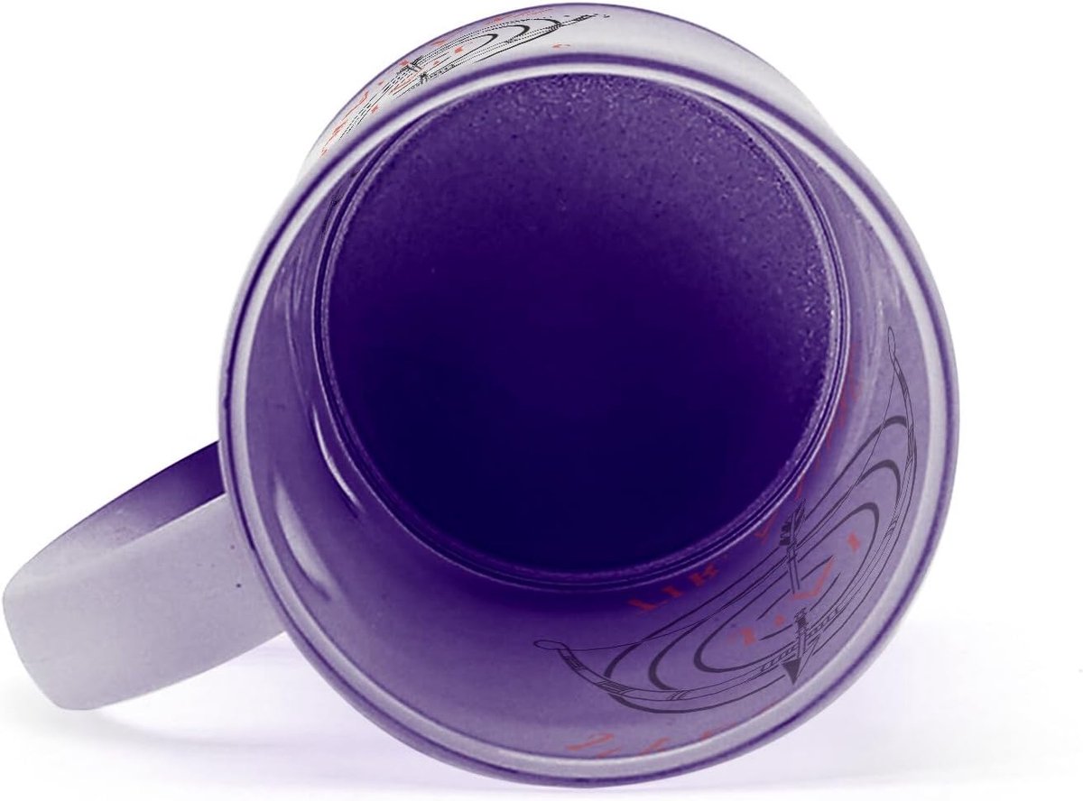 Glazen Mok - Matglas Mok - Drinken Genieten - Matte Afwerking - 300 ml - Paars