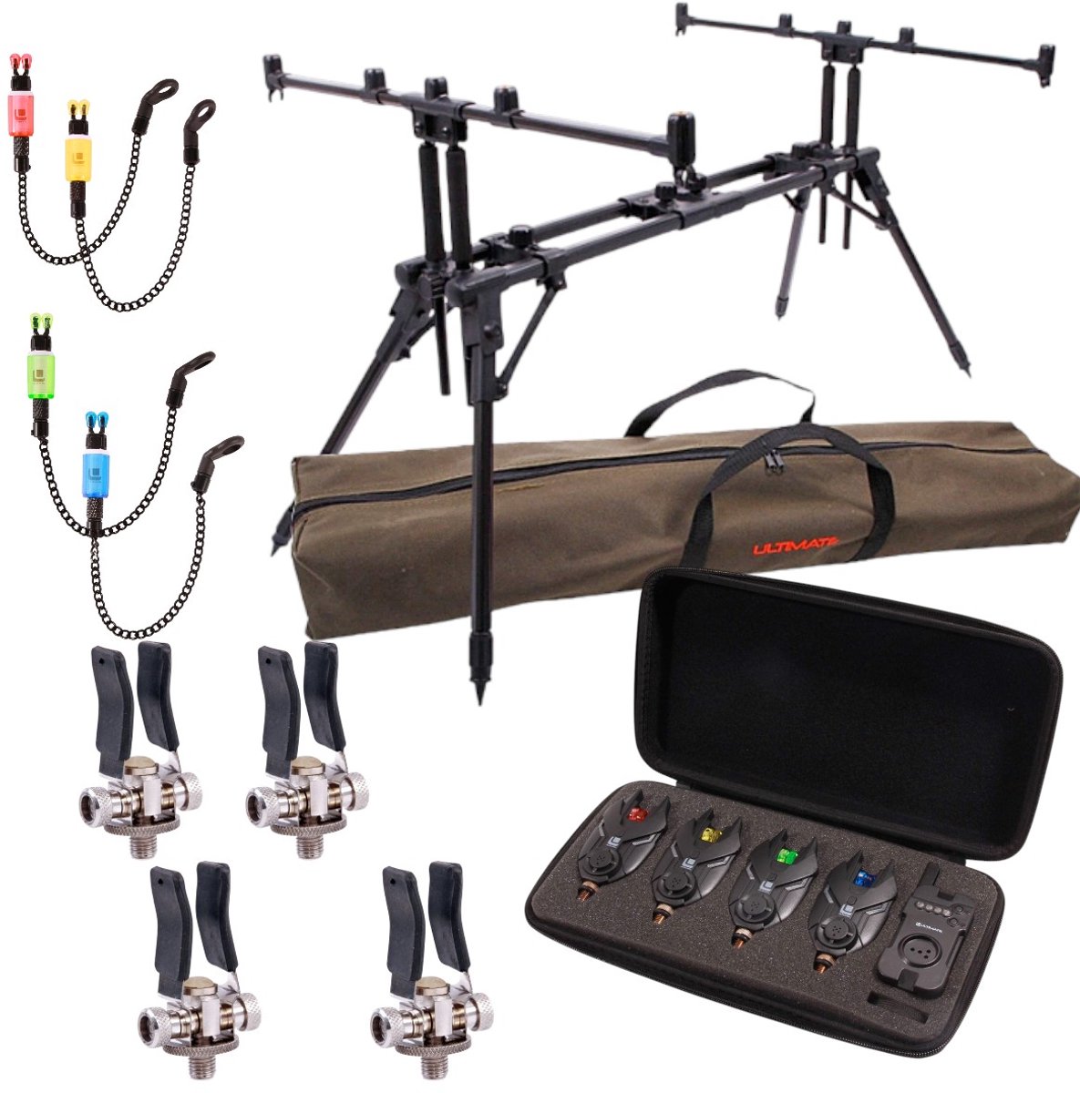 Ultimate Rod Pod Set - 4 hengels - Karper Set