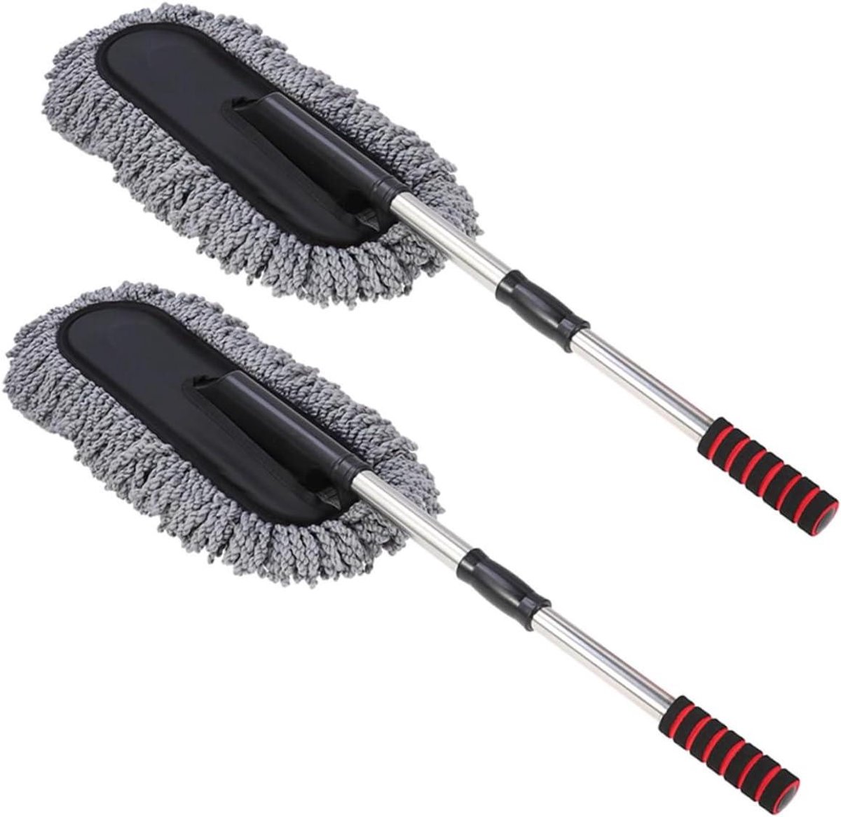 Reinigingsborstels - Wasborstels - Auto Poetsen - Verstelbare Lengte - 72 cm - Grijs