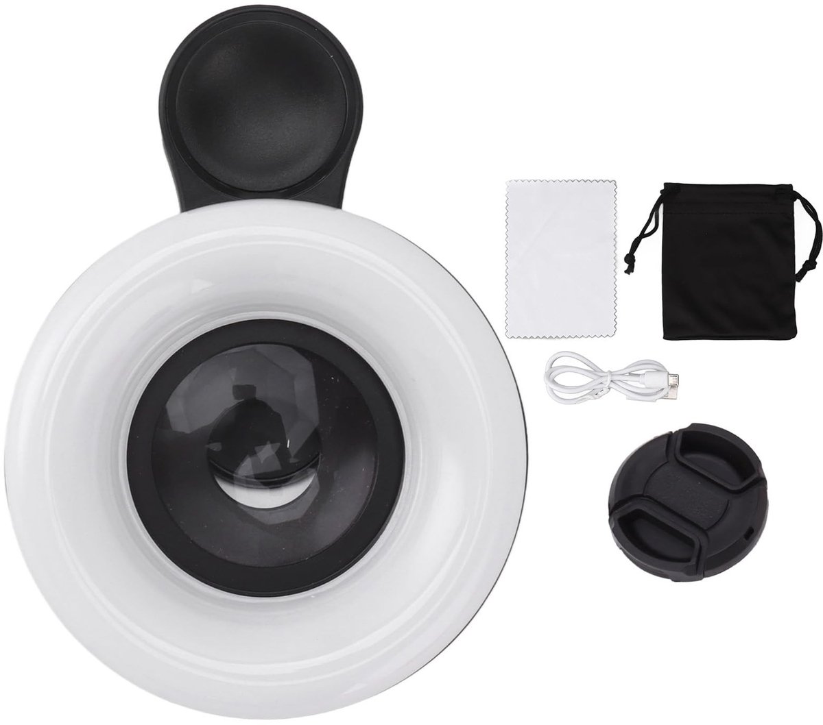 Dailygoody - OmGoods - Dailygoody - Macrolens - Telefooncamera - Draagbaar Oplaadbaar Dimmen - Telefoonringvullichtlens - Voor Fotografie - Geschikt voor Vlog