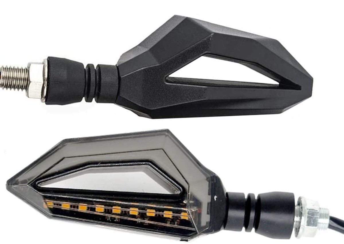 Dailygoody - Solidchoice - Dailygoody - Motorfiets Richtingaanwijzer - LED Verlichting - Waterdichte Lampen - Blauw/Rood/Wit - Indicator Lichten - Geschikt voor Motoren - Univer...