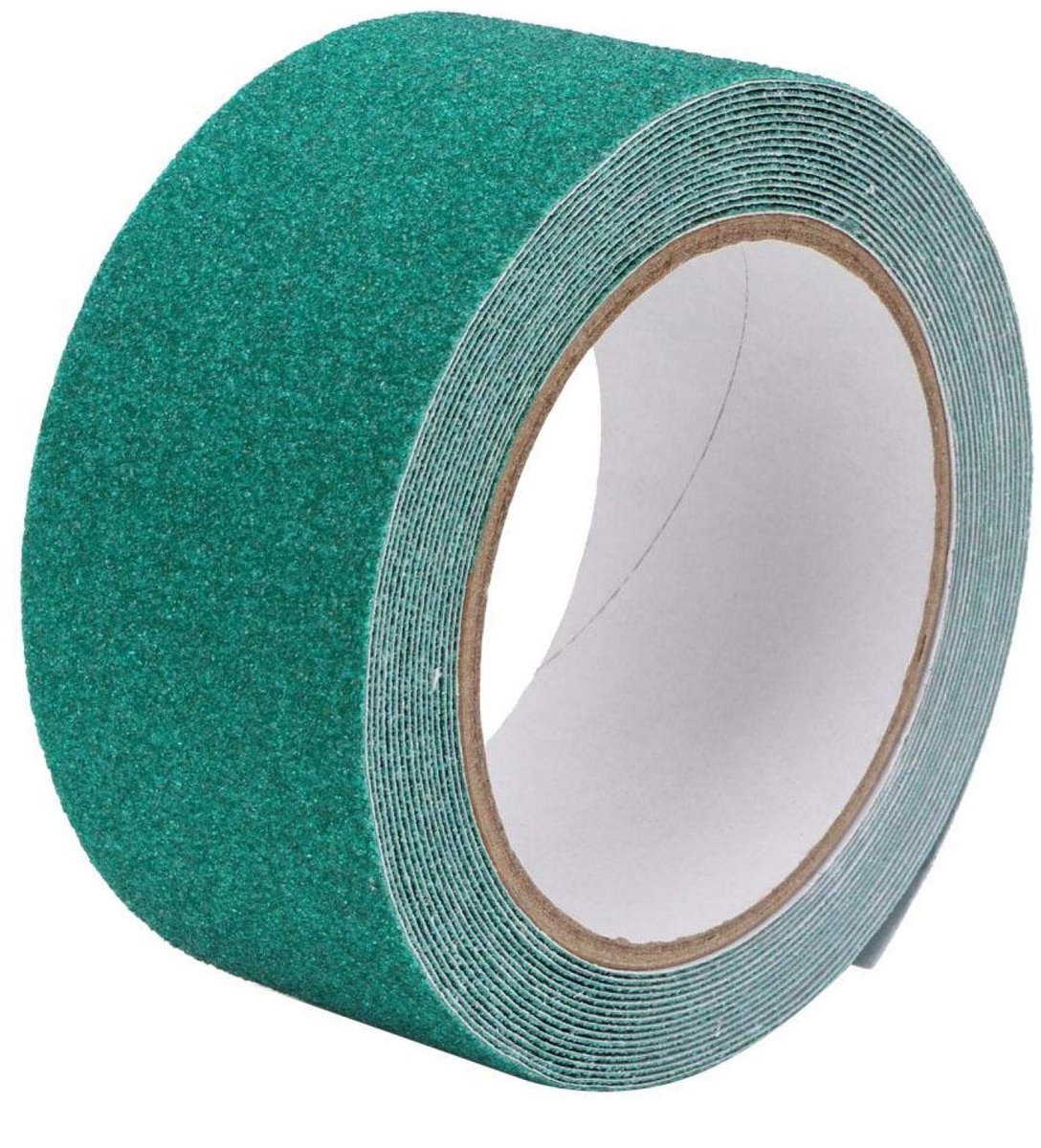 Dailygoody - Antisliptape - Vloerveiligheidstape - Slijtvast en waterbestendig - Groen - Kwartszand antislip - Veilig voor trappen en vloeren - 5 mete