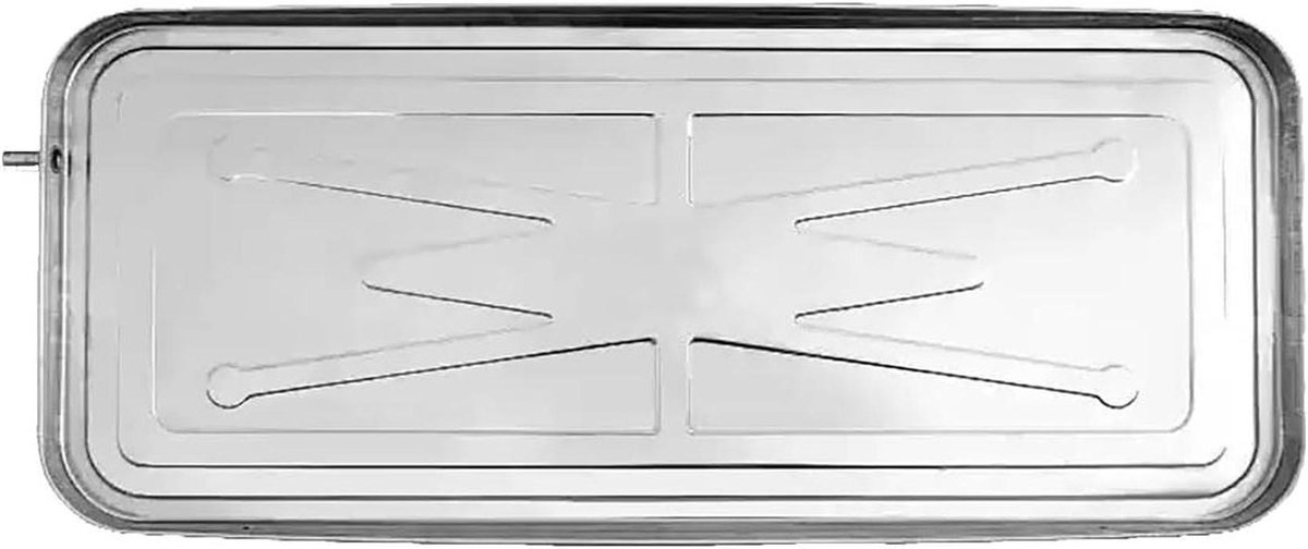 Opvangbak Airco Buitenunit - Lekbak Condenswater - Voorkomt Lekkage - Roestvrij Staal - 84x37.5x2.5 cm - Zilverkleurig