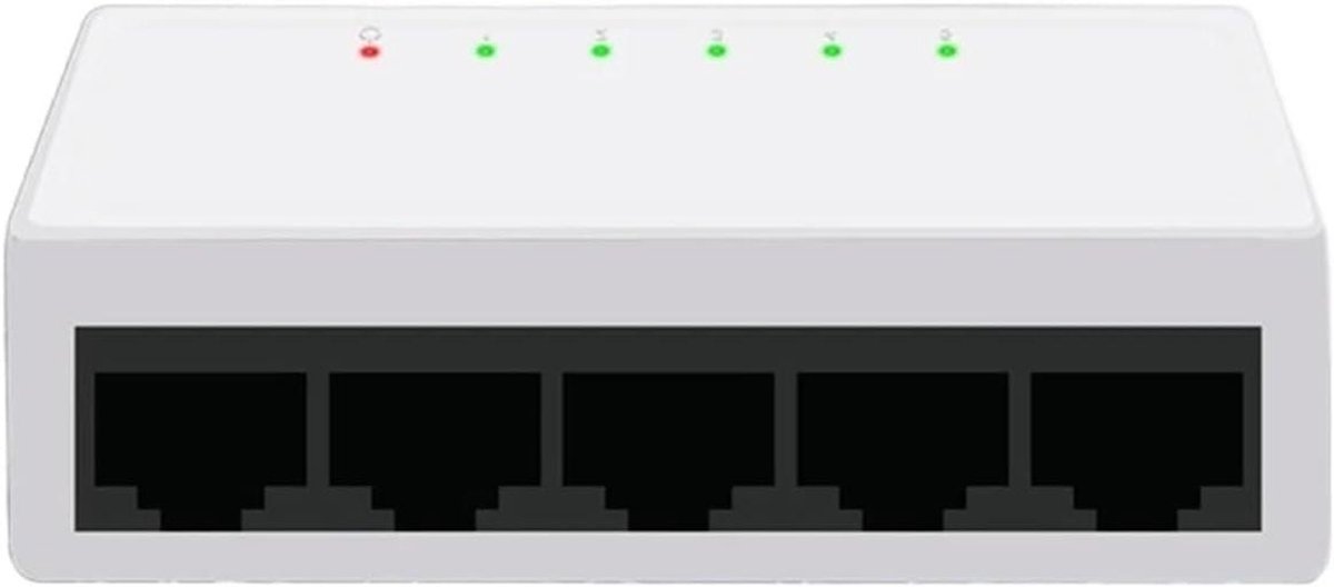 Ethernet Switch - Netwerk Switch Hub - Netwerk Verbinding - 5 Poorten - 100Mbps - Zwart