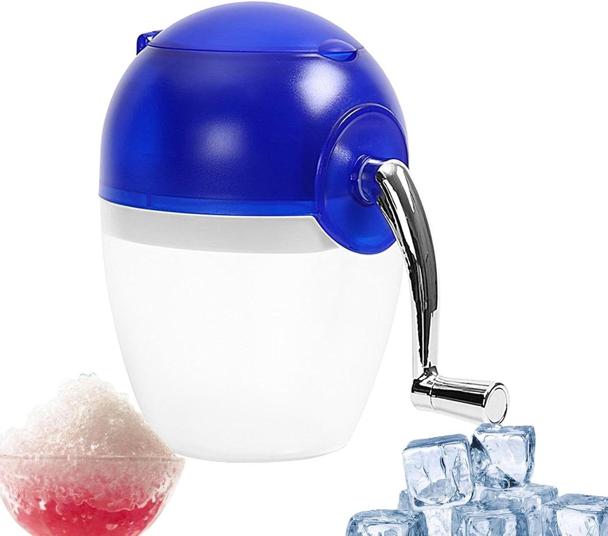 Geschoren ijsmachine - Ijsbreker Sneeuwkegel - Zomerse traktaties maken - Handaangedreven met veer - 127 Pond - Blauw
