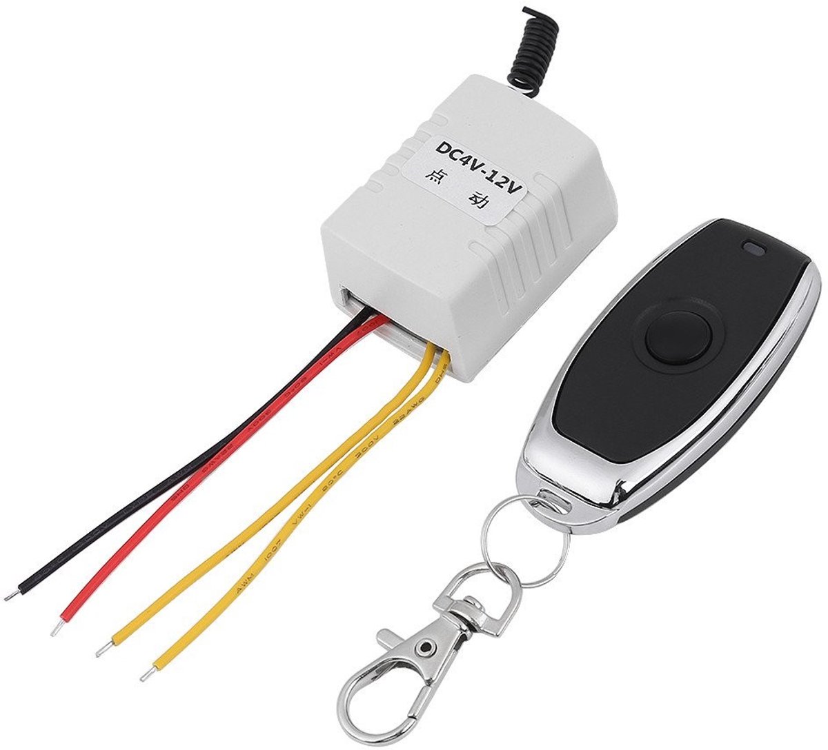 Dailygoody - RF Relay - Draadloze afstandsbediening - 100 meter bereik - 1 kanaal - Betrouwbare signalen - Geschikt voor thuisgebruik - DC4-12V