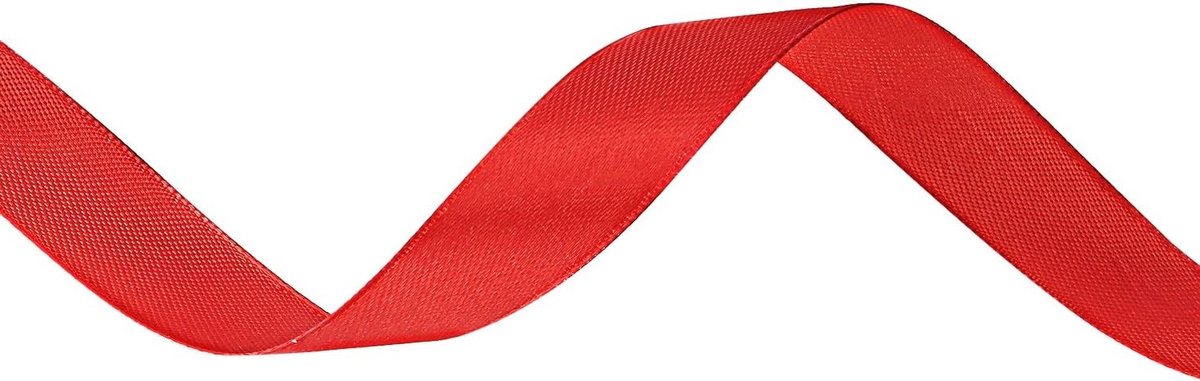 Rode Satijnen Ribbons voor Cadeauverpakking, Taartdecoratie, DIY Naaiprojecten en Versiering van Ballonnen en Haarstrikken - 20mm x 22m