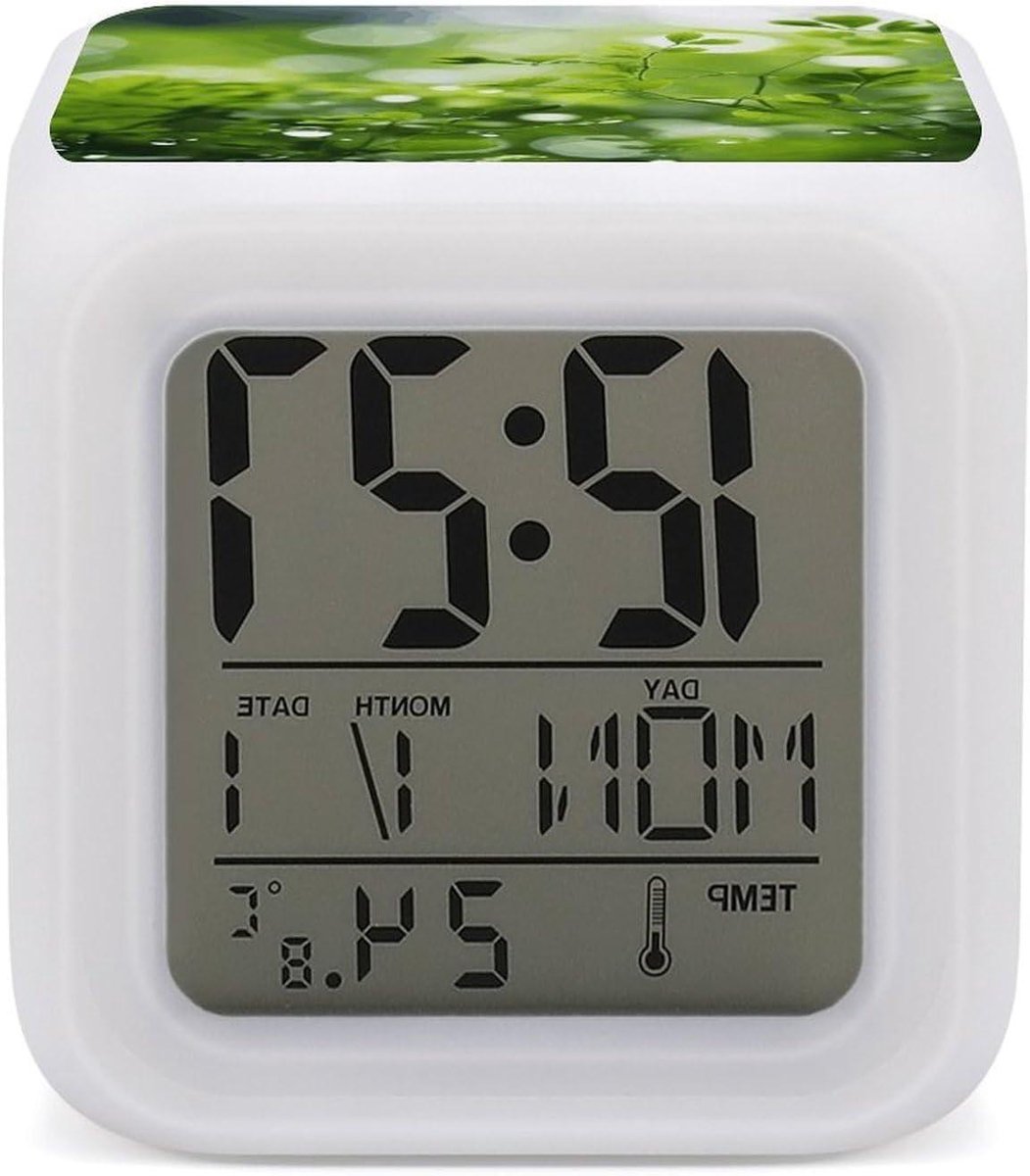 Digitale Wekker - LED Klok Nachtlampje - Wakker Worden - 7 Kleuren Verlichting - Niet Gespecificeerd - Wit