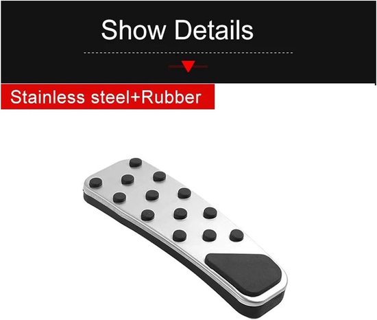 Pedaal Covers - Auto Voetsteun - Verbeter Rijcomfort - Roestvrij Staal - One Size - Zwart — afbeelding 5