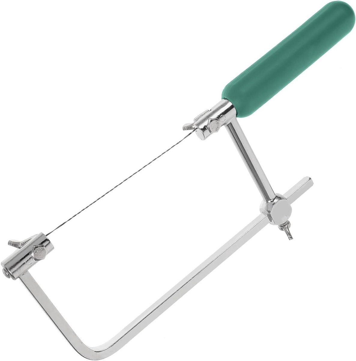 Gereedschap Zaagboog - Handzaag Ijzerzaag - Sieraden Maken - Verstelbare Boog - 17.5 x 17.5 cm - Groen
