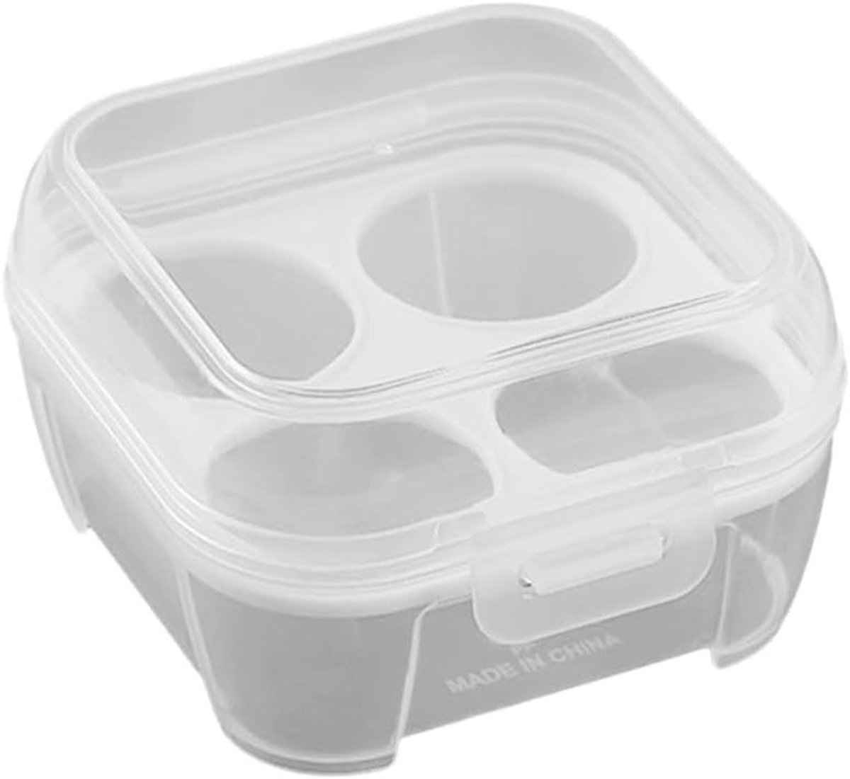 Eierdoos - Keukencontainer - Buiten Kamperen - Individuele Bescherming - 4 Eieren - Transparant