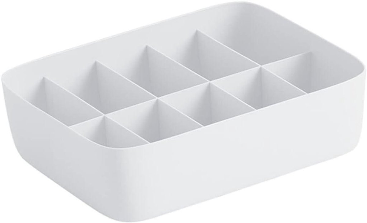 Opbergdoos Lade - Garderobe Organizer - Kleding Opbergen - Stapelbaar Ontwerp - 23x23x8 cm - Wit