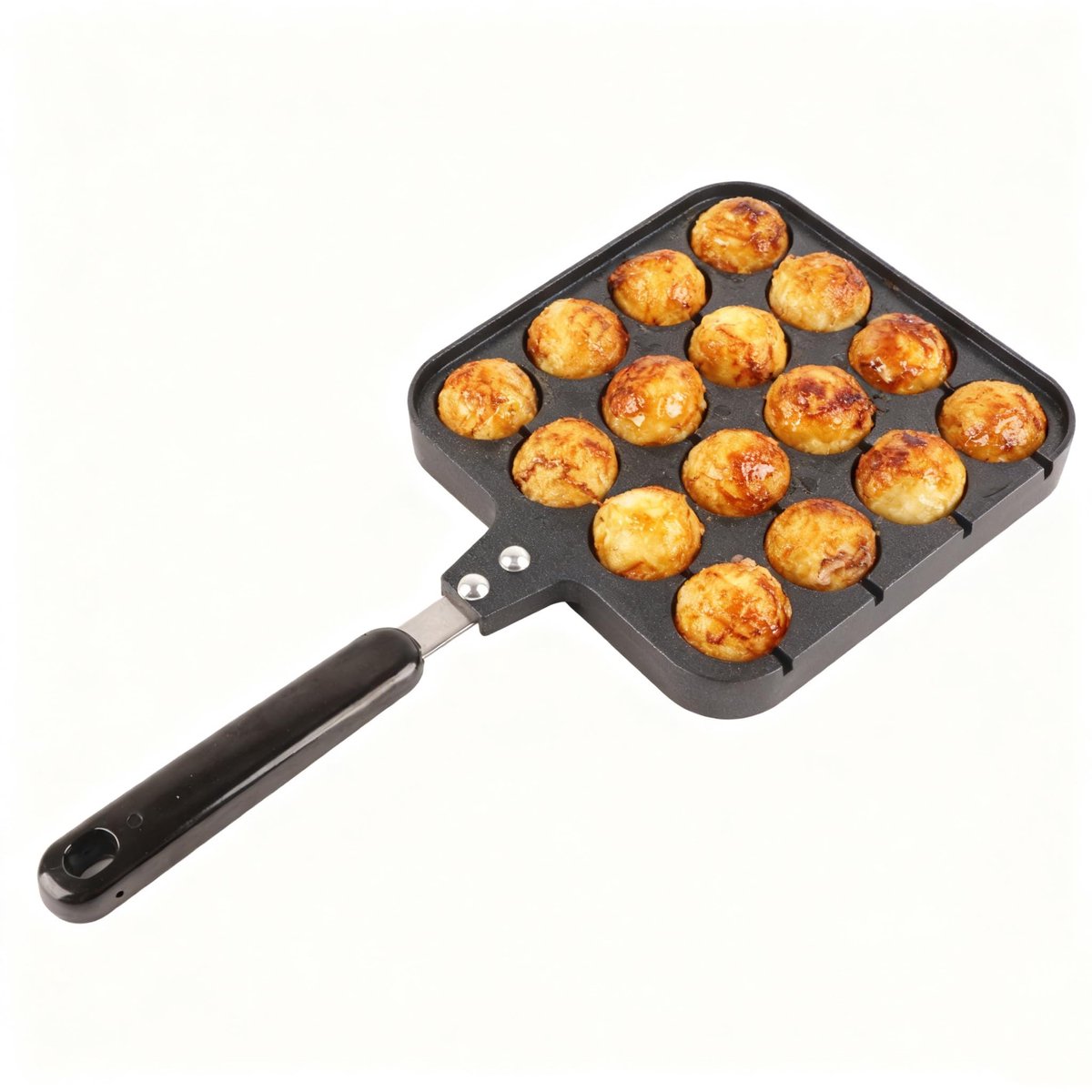 Dailygoody - Takoyaki Pan - Gietijzer Koekenpan - Anti-aanbaklaag - 16 Gat Formaat - Perfect voor Takoyaki - Voor Bakken - Keuken Accessoire