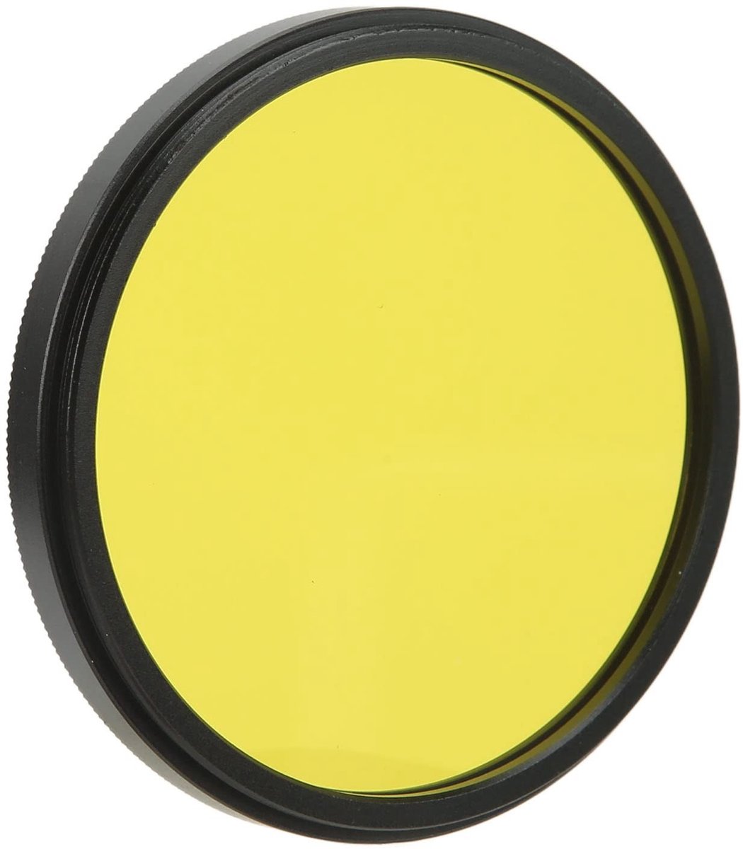 Dailygoody - 55 Mm Rond Full Colour Lensfilter - Digitaal Camerafilter - Draagbaar Ontwerp - Geel - Fotografisch Accessoire - Geschikt voor 55 Mm Lens
