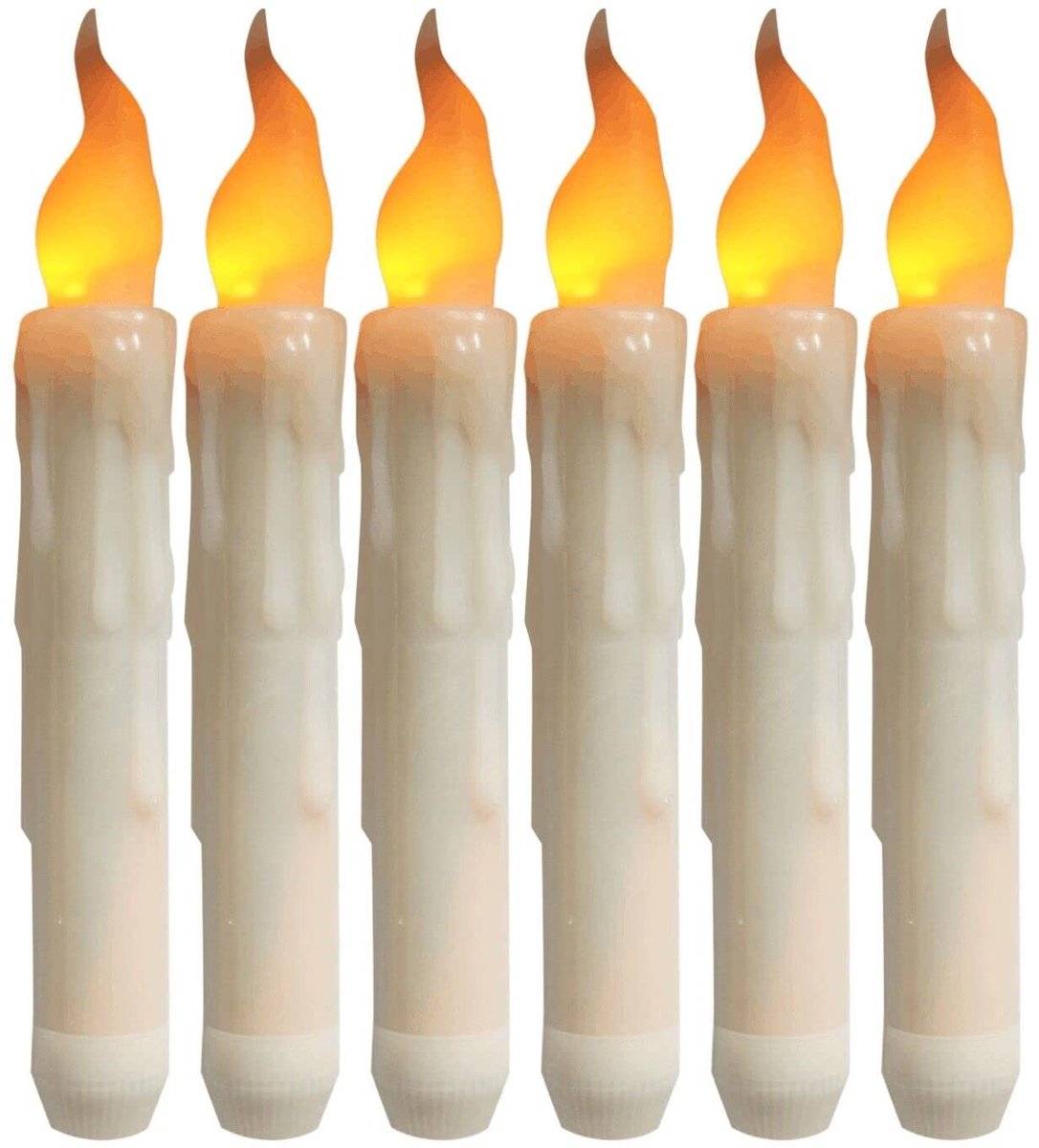 Dailygoody - Vlamloze LED Taper Kaarsen - Flikkerende Lichten - Veilig voor Interieurdecoratie - Warm Licht - Ideaal voor Feestdagen - Geschikt voor H...
