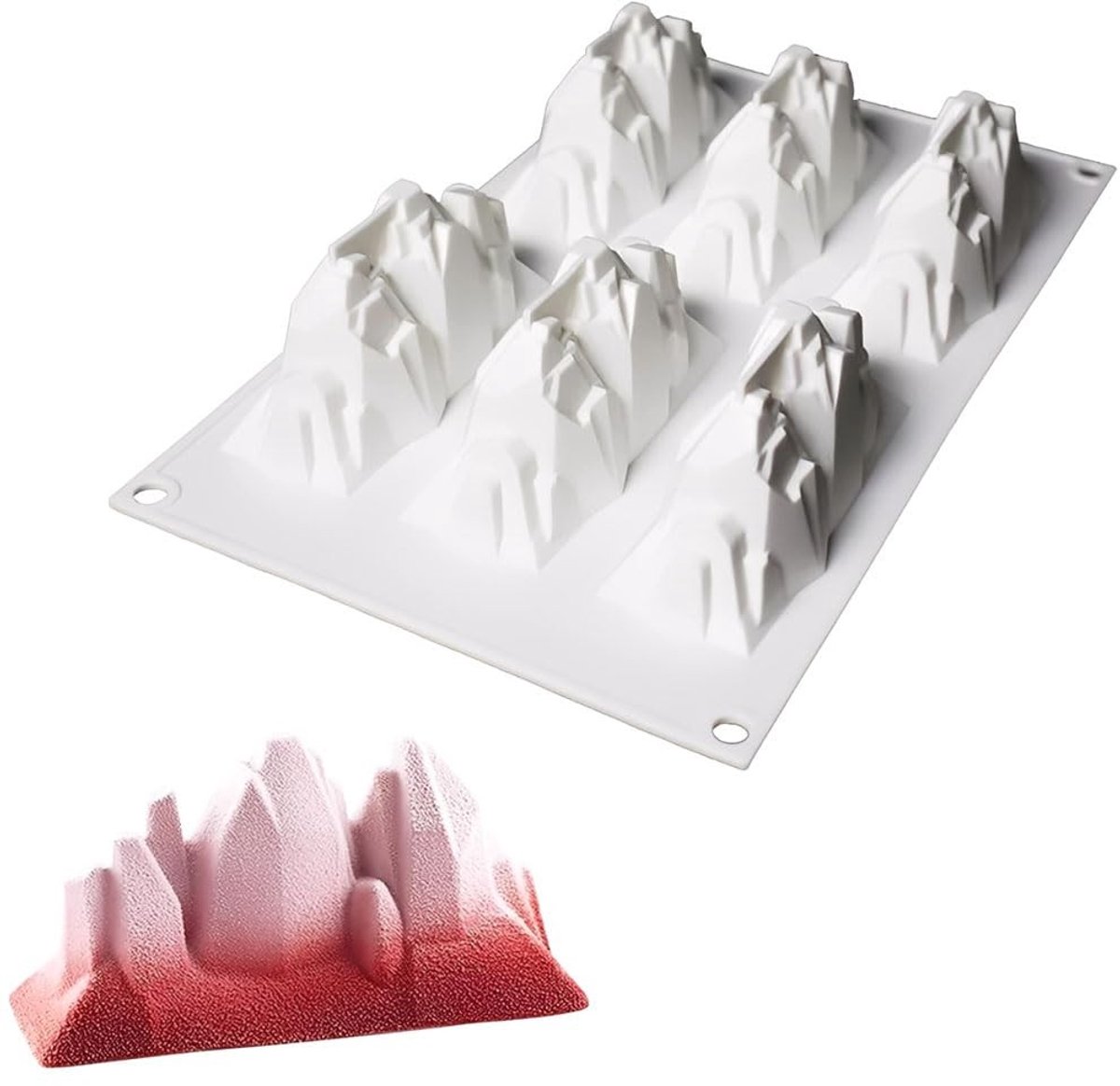 Dailygoody - Bakvorm Siliconen - Taart en Cakevorm - Hittebestendig - Wit - Mousse en Chocolade Mould - Ideaal voor DIY Desserts - Vaatwasserbestendig