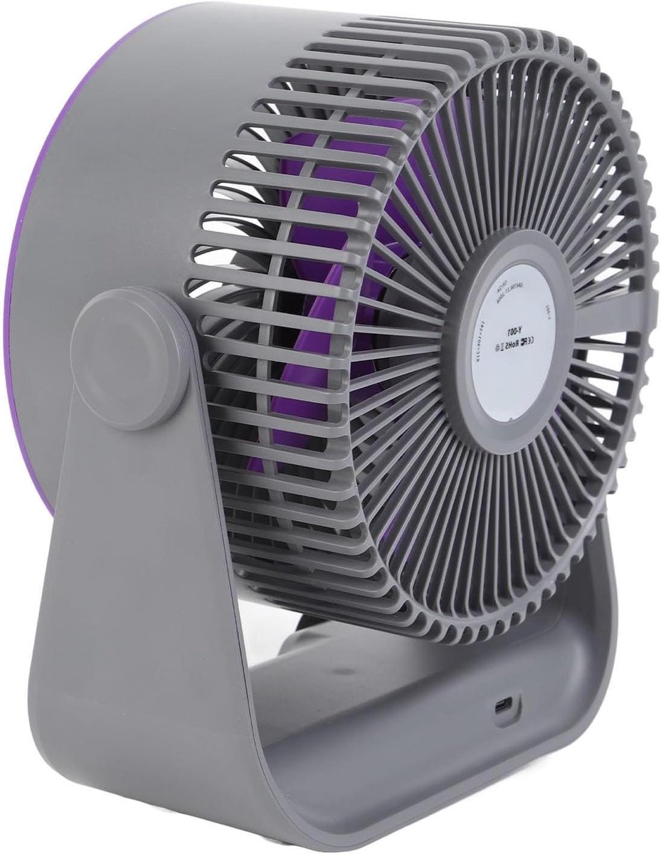 Luchtcirculatie Ventilator - Draadloze Ventilator - Rustige Koeling - 3D Surround Luchttoevoer - 21x20x11 cm - Wit
