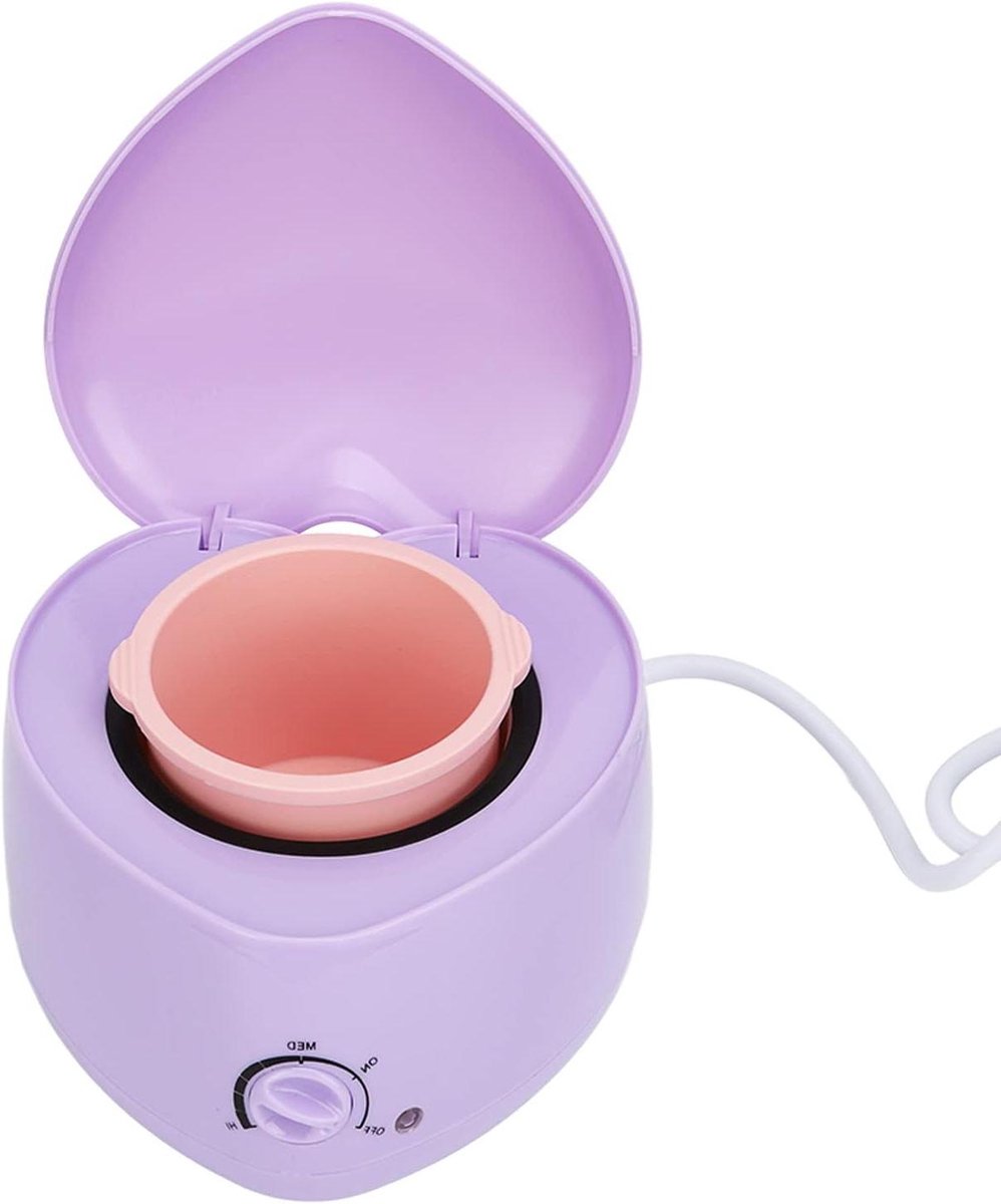 Mini Wax Heater - Wax Pot Warmer - Ontharen Thuis - Hartvormig Design - Compact Formaat - Wit