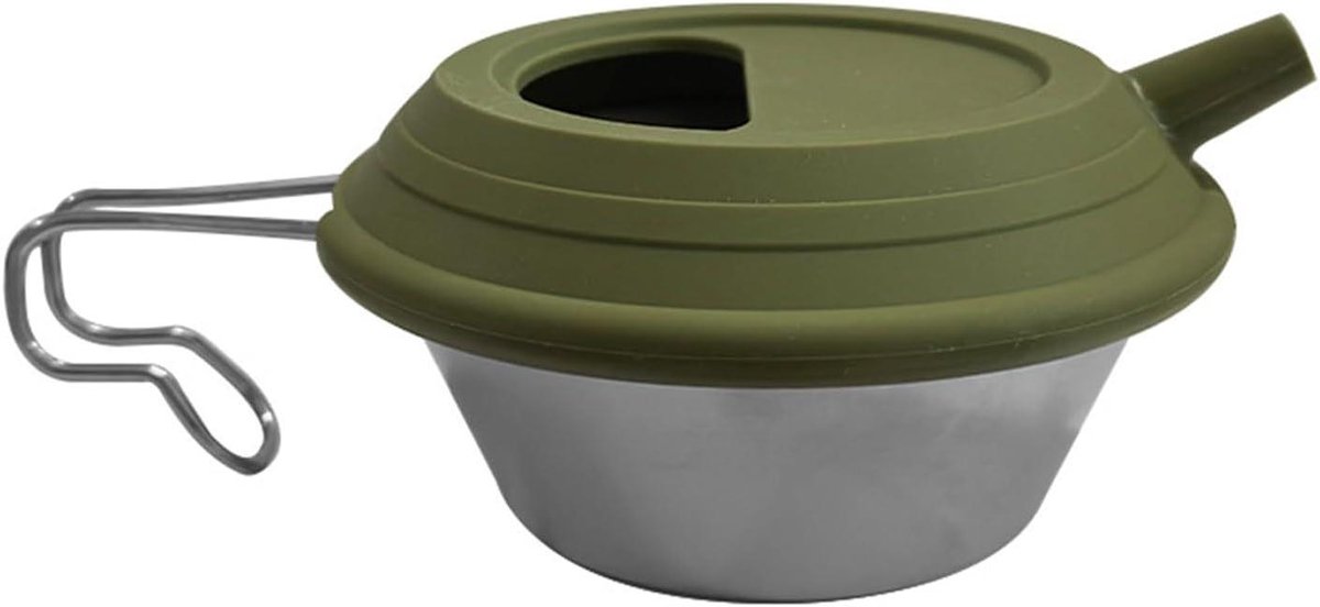 Camping Mok - Wandelbeker Outdoor Cup - Koken en Drinken - Opvouwbaar Handvat - 300ML - Meerkleurig