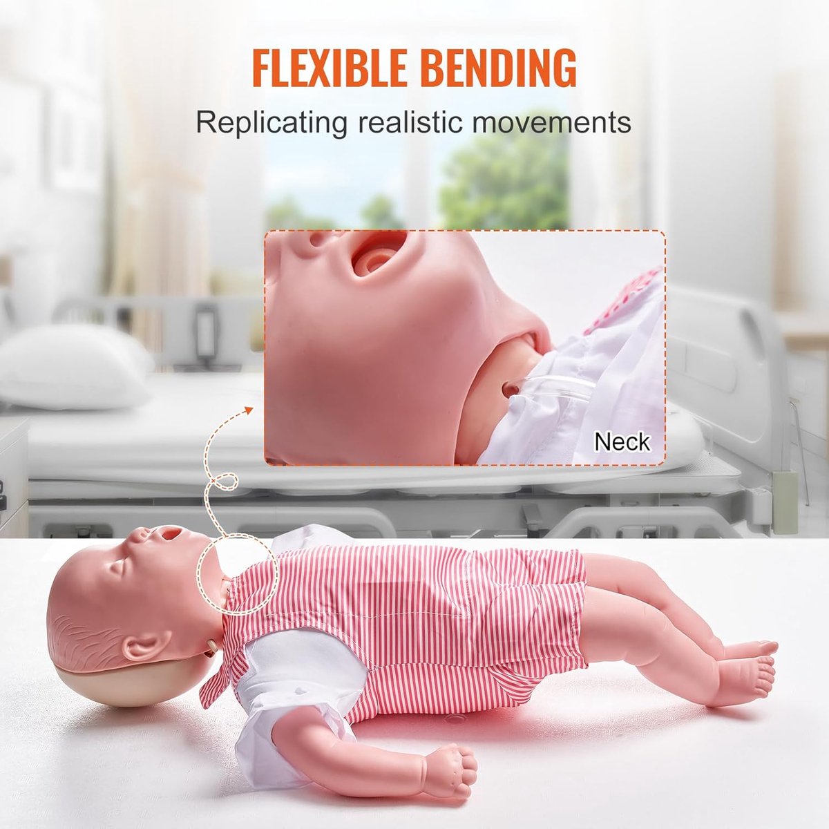 Baby Reanimatiepop - Oefenpop Baby - EHBO Training - Realistisch Model - 56 cm - Huidkleurig — cadeau in Cadeau-ideeën - foto 6