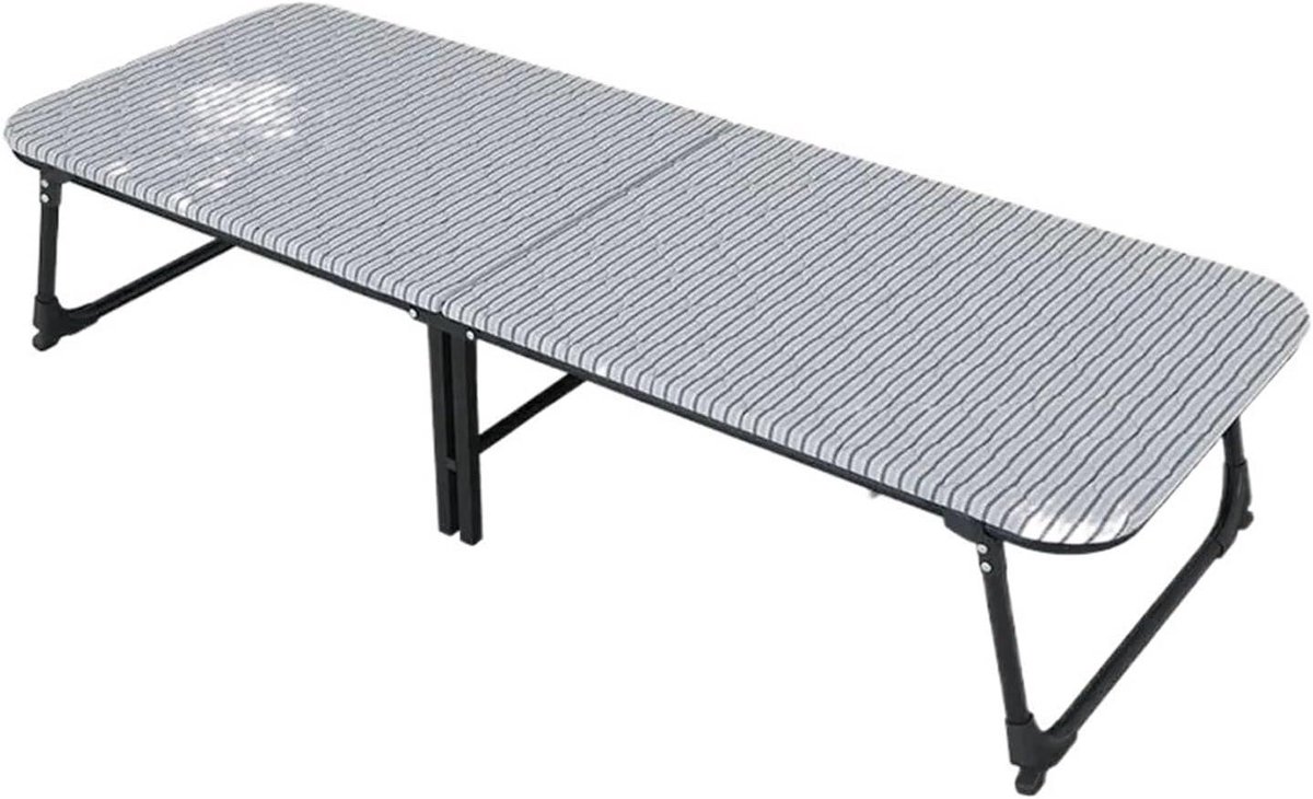 Vouwbed - Opklapbed - Ontspannen buiten - Sterke draagkracht - 60 cm breed - Grijs